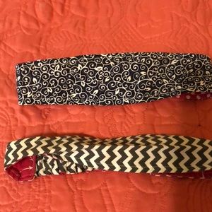 2 Reversible headbands pink and white